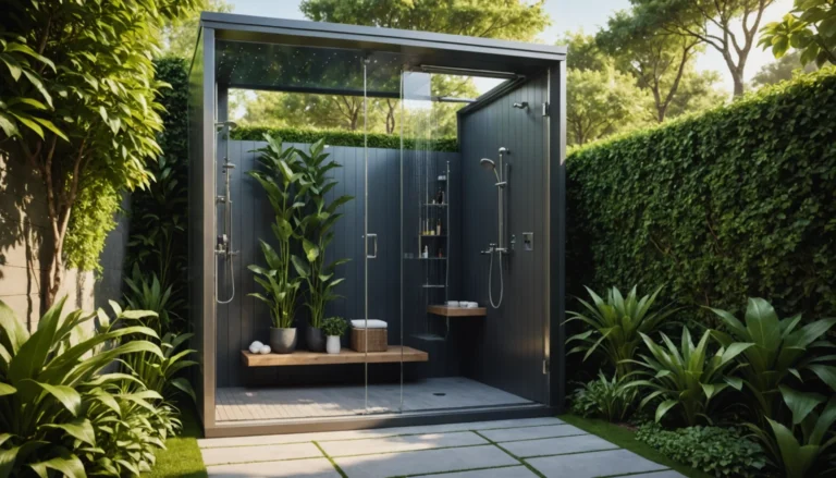 cabine de douche pour le jardin