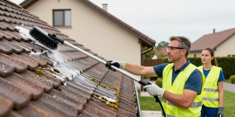 comment nettoyer sa toiture sans monter sur le toit