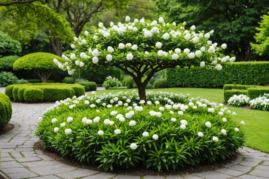 arbuste blanc à fleurs résistant au froid