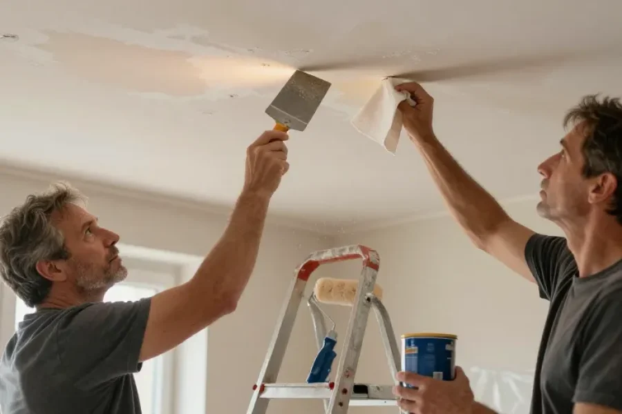 refaire un plafond abimé