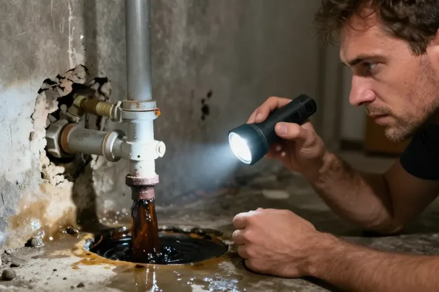 rupture canalisation eaux usées