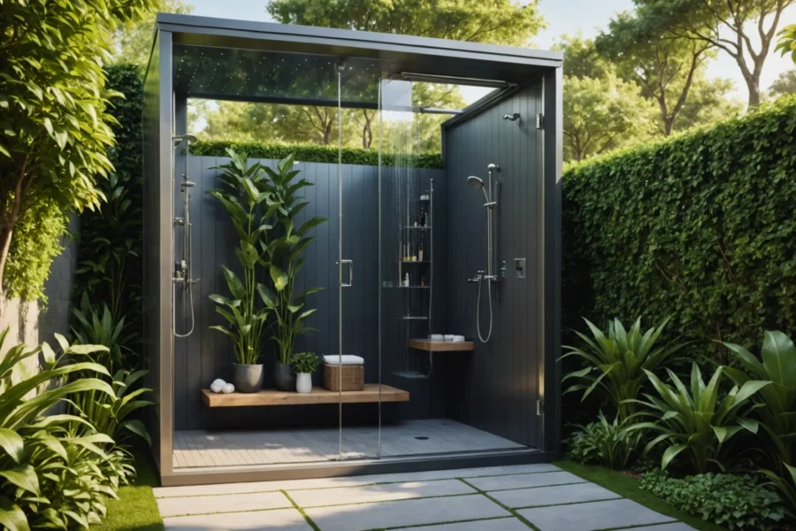 cabine de douche pour le jardin